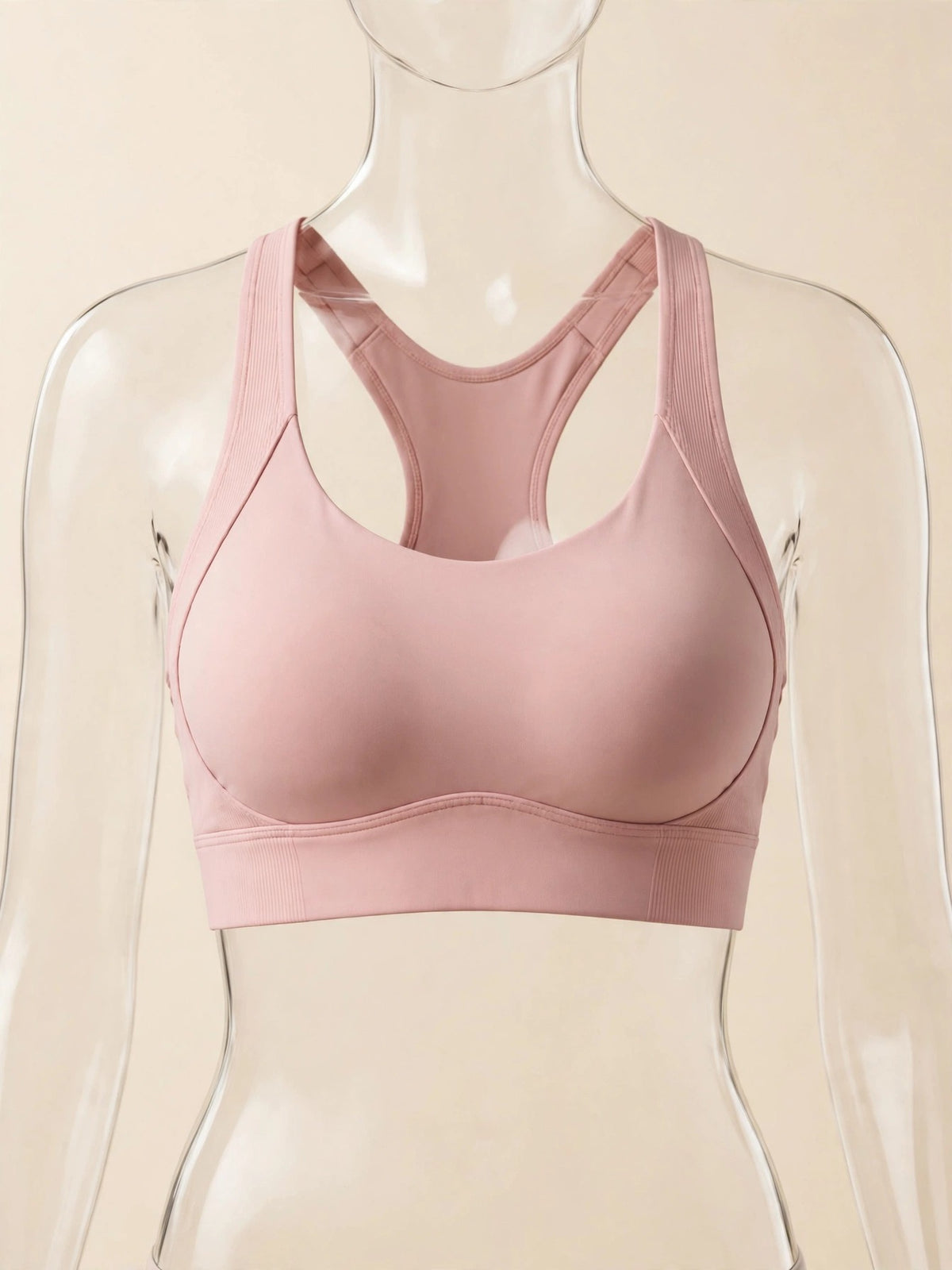 Brassière de Sport — Maintien Moyen, Rose Poudré